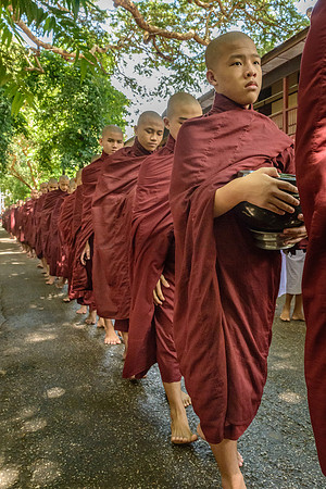 Meal-time at U-Bein Monastery