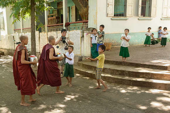 Meal-time at U-Bein Monastery