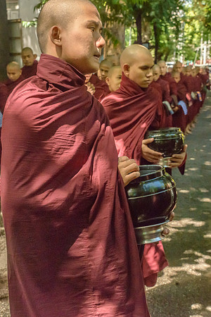 Meal-time at U-Bein Monastery