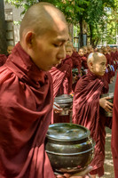 Meal-time at U-Bein Monastery