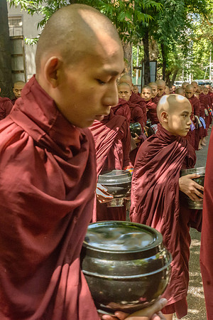 Meal-time at U-Bein Monastery