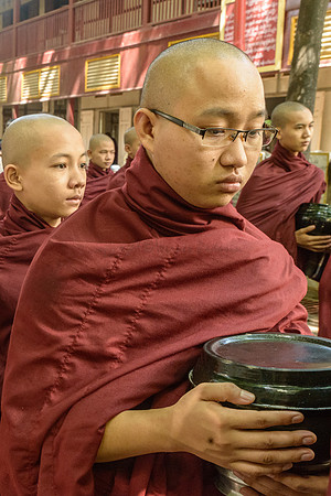 Meal-time at U-Bein Monastery