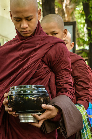 Meal-time at U-Bein Monastery