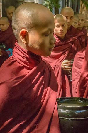 Meal-time at U-Bein Monastery