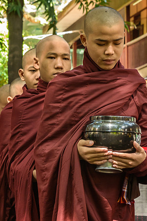 Meal-time at U-Bein Monastery