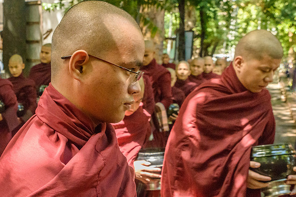 Meal-time at U-Bein Monastery