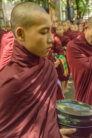 Meal-time at U-Bein Monastery
