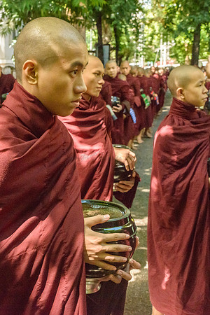Meal-time at U-Bein Monastery