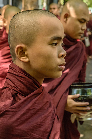 Meal-time at U-Bein Monastery