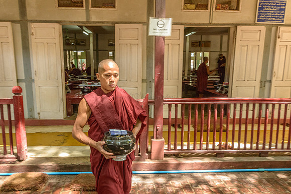 Meal-time at U-Bein Monastery