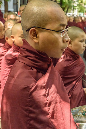 Meal-time at U-Bein Monastery
